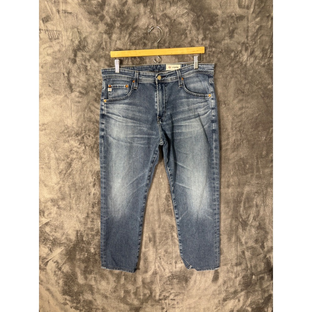 AG Adriano Goldschmied AG-ED Denim Blue Jeans Medium Wash Straight Leg Mens 34